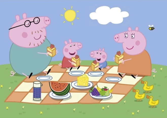 Puzzel 2 x 60 stukjes Super Kleur Peppa Pig
