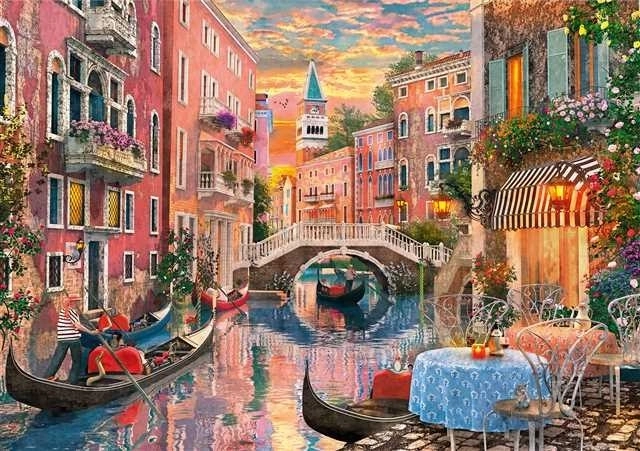 Puzzel 6000 stukjes Zonsondergang in Venetië