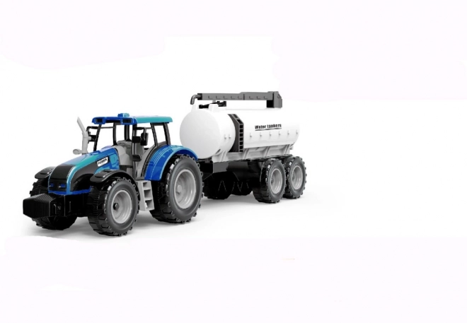 Tractor op traagheidsaandrijving met aanhanger