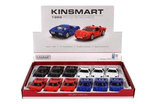 Auto Kinsmart 1966 Ford GT40 MKII metaal/plastic 13cm mix kleuren