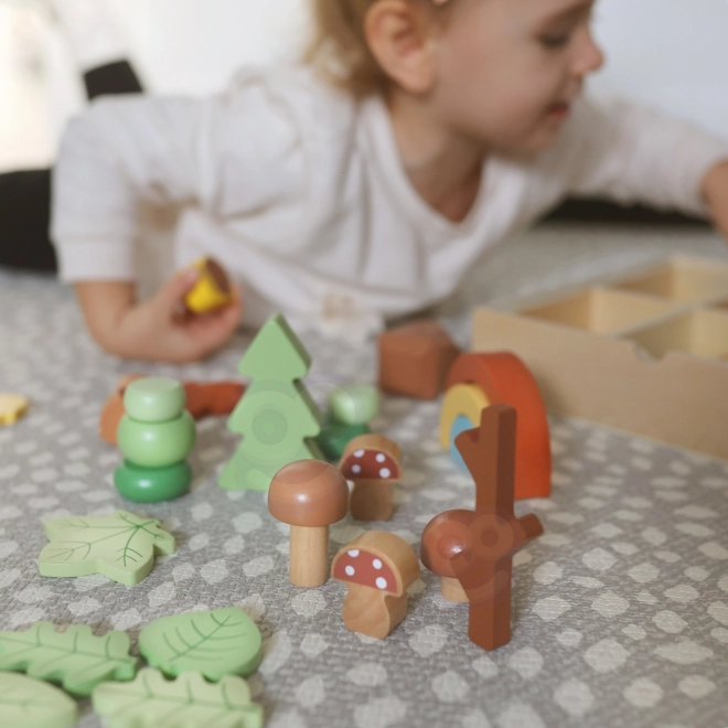 Bosset met houten blokken Tooky Toy