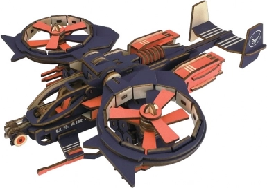 Woodcraft houten 3D-puzzel gevechtsvliegtuig
