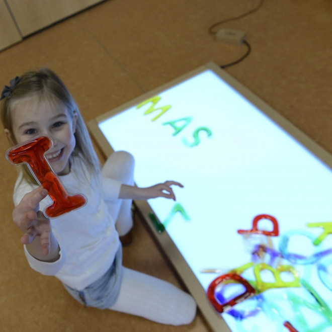 Masterkidz Vierkante LED-lichtpaneel kleurrijk + accessoire set