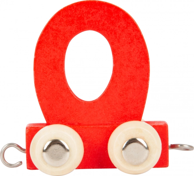Small foot houten treintje – letter O, kleurrijk wagonnetje