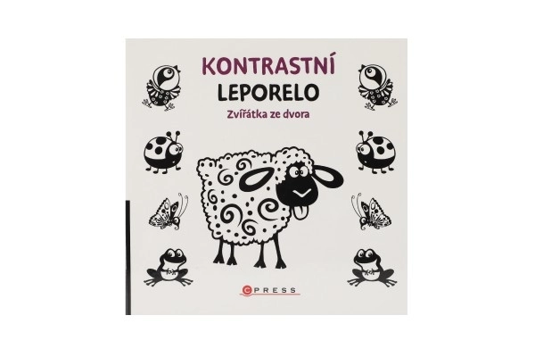 Boekje Contrast Leporello Dieren van het Boererf 15,5x15cm 0m+