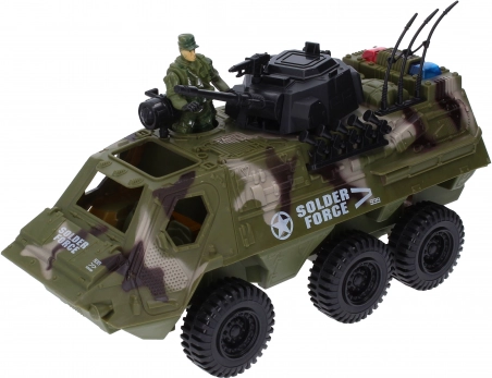 Militair voertuig 30 cm met soldaat en accessoires