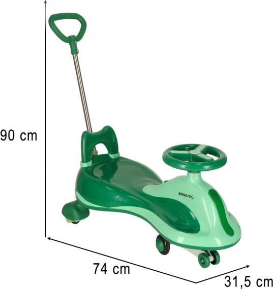 Groene rijende speelgoed Swing Fix voor kinderen