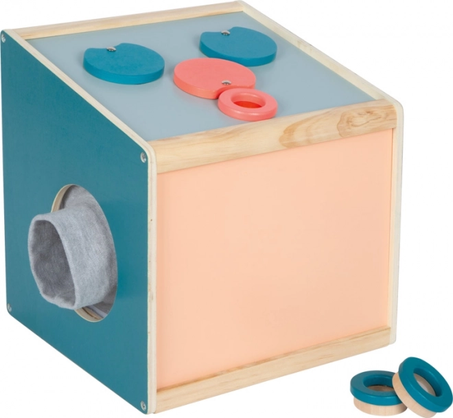Houten sensorische en voeldoos voor kinderen