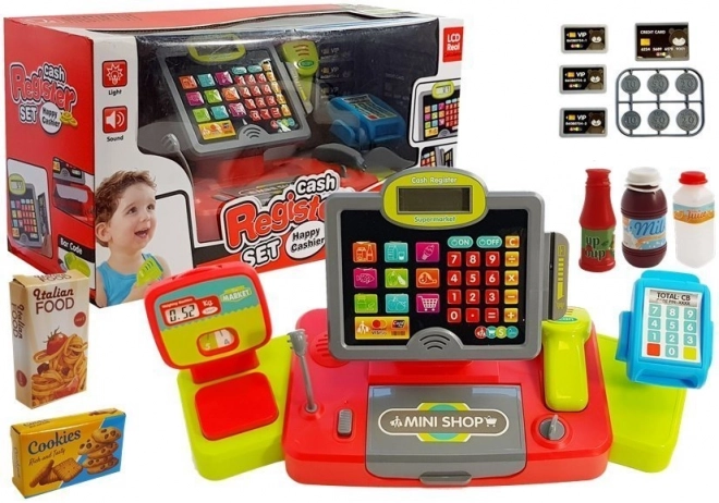 Rode-zwart kinderspeelkassa