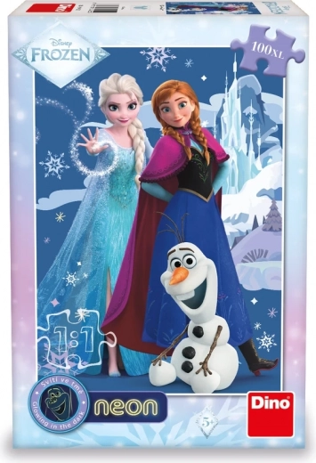 Lichtgevend puzzel Frozen: Magische zussen 100 stukjes