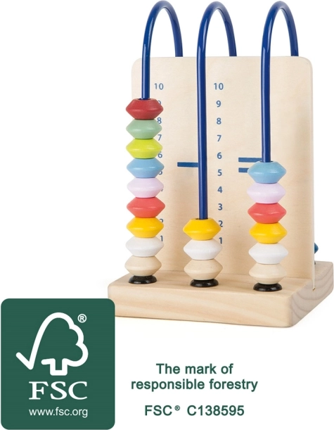 Educatieve telraam van FSC-hout small foot – reisformaat