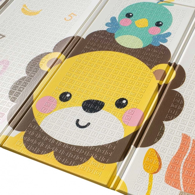 Educatieve opvouwbare dubbelzijdige schuimmat 179x198 dieren/straten