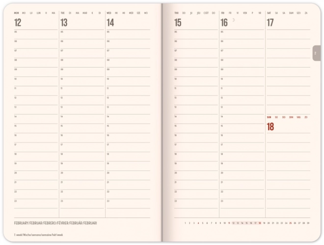 Wekelijkse magnetische agenda Batik 2024, 11 × 16 cm