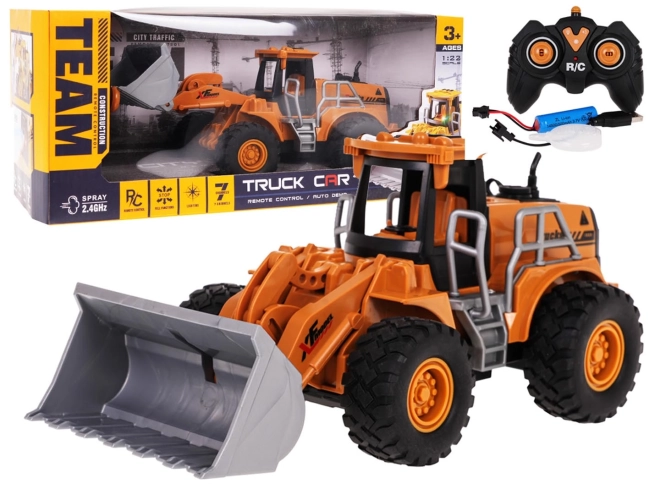 R/C Bulldozer met lichteffecten en rook