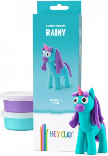 Masa Hey Clay Unicorns 3 verpakkingen, Regenachtig