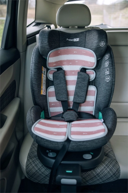 Universele inleg voor autostoeltjes en kinderwagens FreeON in wit-roze kleur
