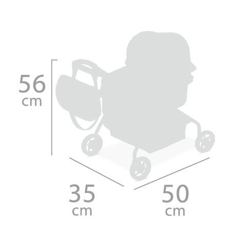 DeCuevas 86043 Mijn eerste poppenwagen met rugzak DIDI 2021 - 56 cm