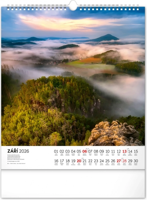 Wandkalender Tsjechische Republiek 2026