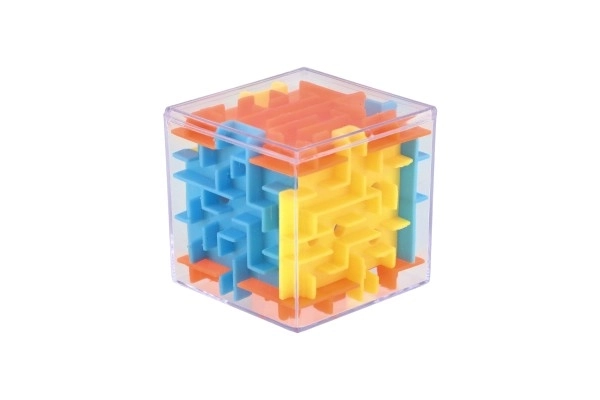 Kubus puzzel met knikker 4x4x4 plastic 20 stuks in doos