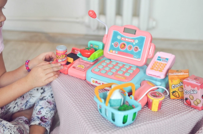 Kinderkassa Woopie met scanner en accessoires