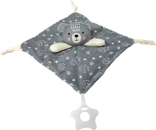Knuffeldoekje beertje Miluš grijs 25 × 25 cm