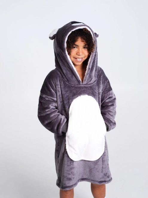 Cozy Noxxiez CH324 Koala - warme tv-deken met capuchon voor kinderen 7 - 12 jaar