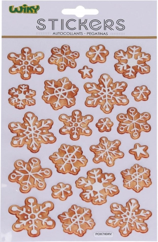 POP UP-stickers sneeuwvlokken 25 × 14,5 cm kerst