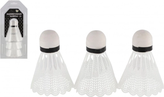 Badmintonshuttles wit 3 stuks kunststof