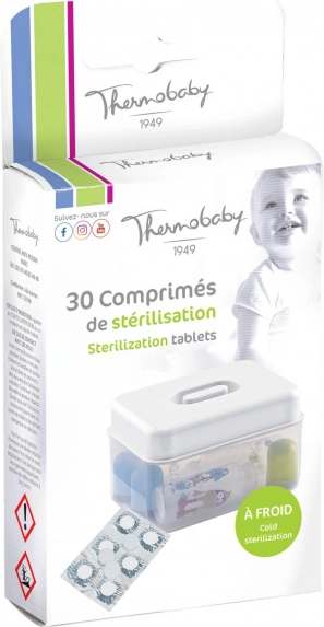 Steriliserende tabletten 30 stuks, Wit