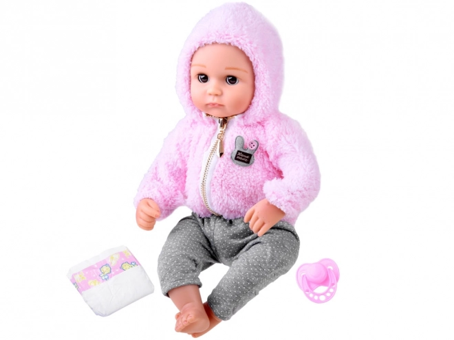 Zachte rubberen pop baby 43 cm