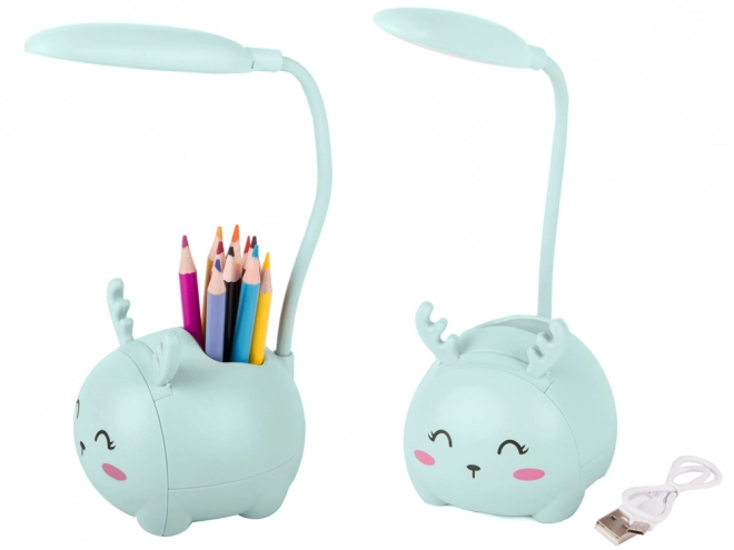 Kinder nachtlampje usb organizer telefoonstandaard voor lezen wetenschap – Blauw