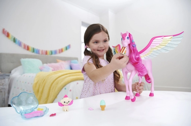Barbie-figuur Magische Pegasus met licht en geluiden