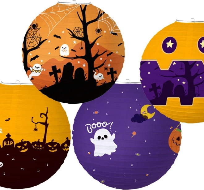Papieren Halloween-lampion bol 30 cm
