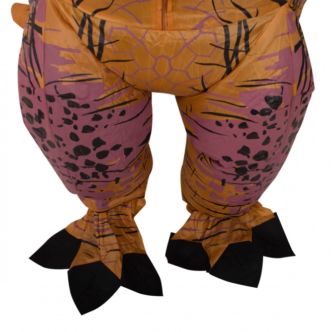 Opblaasbaar dinosaurus kostuum T-REX bruin