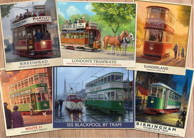 Puzzel historische trams 1000 stukjes