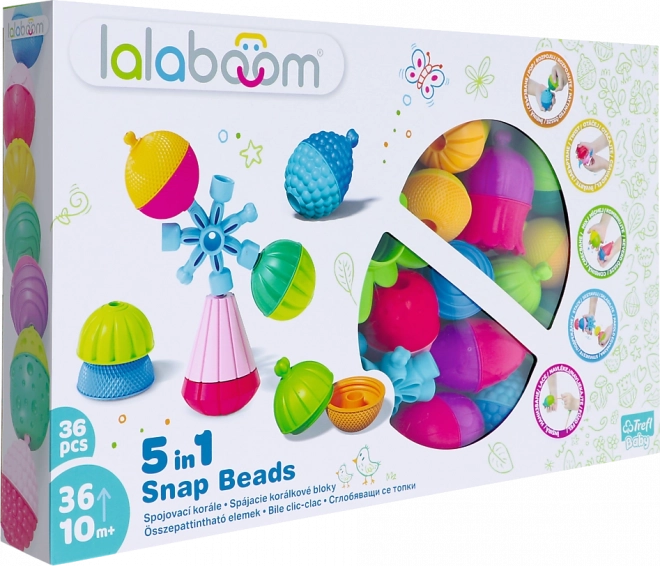 Lalaboom Bouwset 5v1 Verbindingskralen Grote Set 36 Stukken
