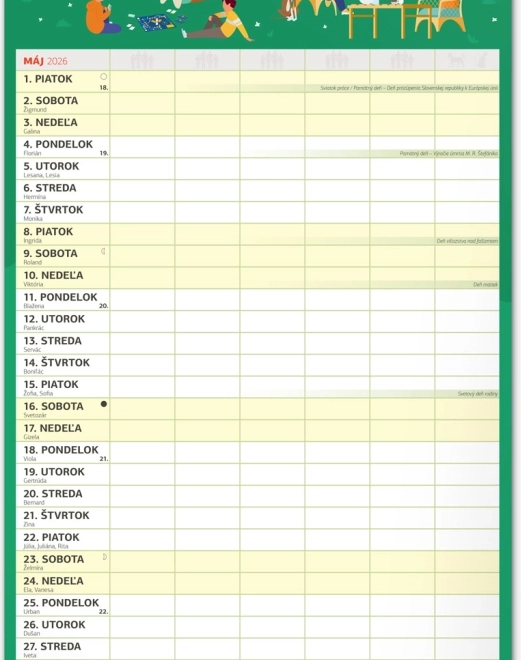 Muurkalender Familieplanner XXL 2026