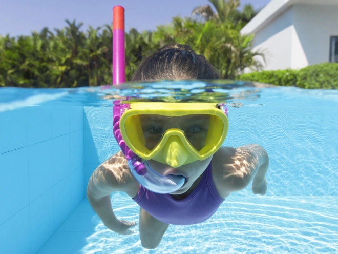 Bestway duikmasker met snorkel voor kinderen 3+ – Geel
