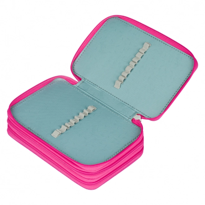 BAAGL School etui driedelig Flamingo's
