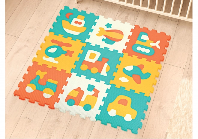 Schuimpuzzels met vervoersmiddelen