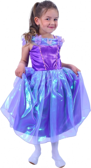 Kinderkostuum prinses paars met vlinders
