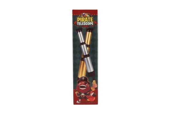 Piratenkijker kunststof 19cm 2 kleuren in doos 5x19x5cm 8 stuks in doos