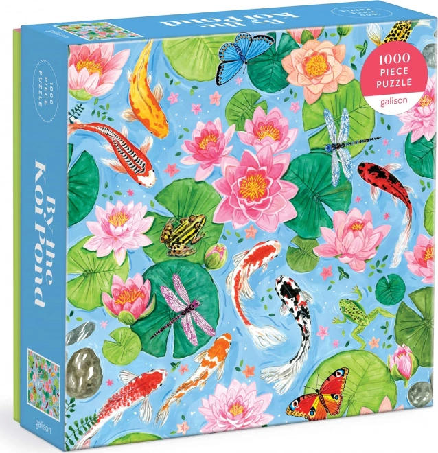 Galison Puzzel Vijver met Koi-karpers 1000 stukjes