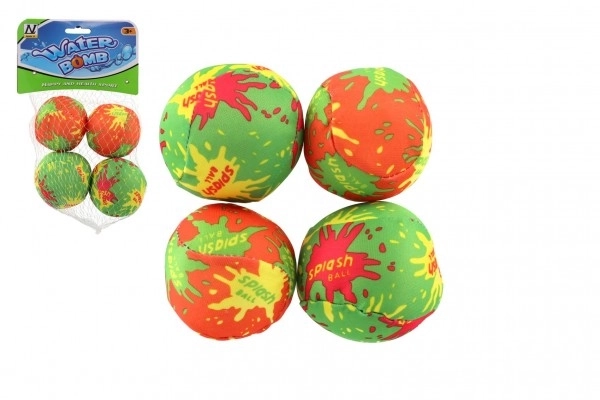 Waterballonnen 4 stuks materiaal 7 cm in netje