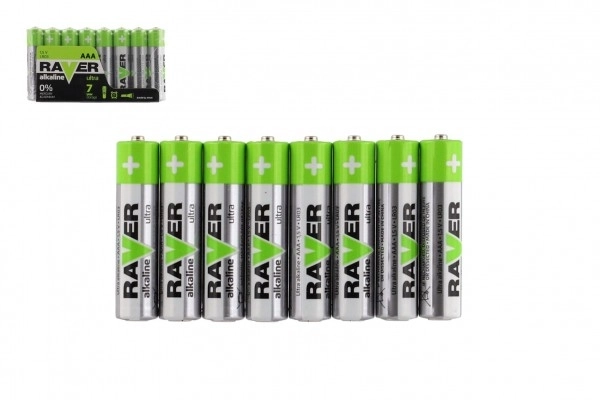 Batterij RAVER LR03/AAA 1,5 V alkaline ultra 8st in folie
