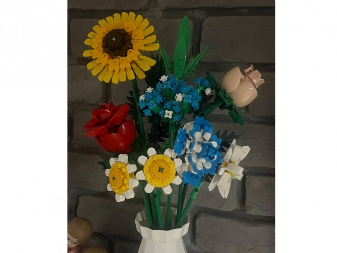 Technische bouwset Weidebloemen met vaas 618 delen