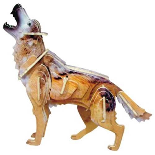 Woodcraft Houten 3D puzzel Wolf