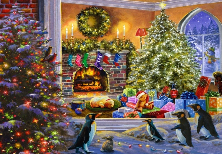 Puzzel Bluebird Magisch uitzicht op Kerstmis 500 stukjes