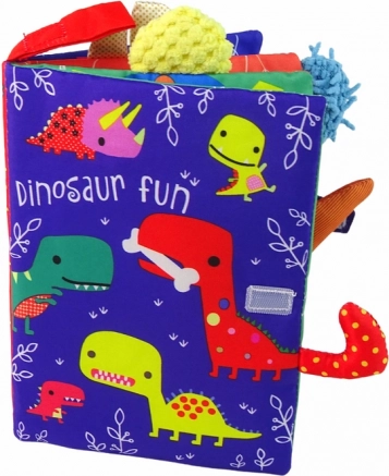 Zachte dinosaurus-boekje – kleurrijk stoffen boekje voor baby’s