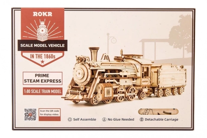 Locomotief - Stoom Express - 3D houten puzzel